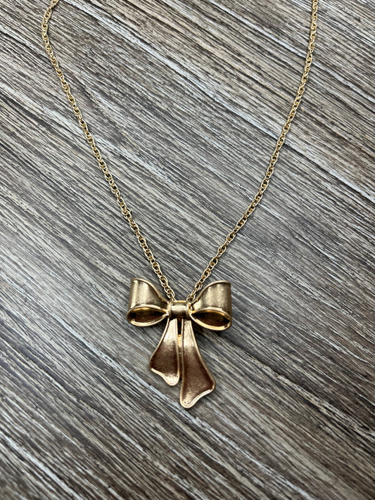 Maxwell Bow Pendant Necklace